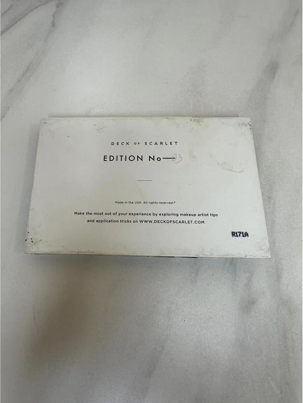 Deck of Scarlet Edition No. 03 makeup palette
